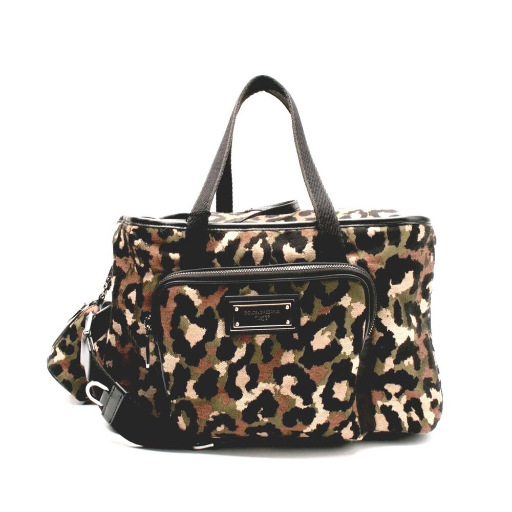 Authentic Dolce & Gabbana Leopard Print Pet Carrier Bag RRP $1467